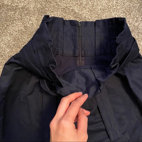 Navy Pleated Belted Miniskirt - Picture 5 of 5